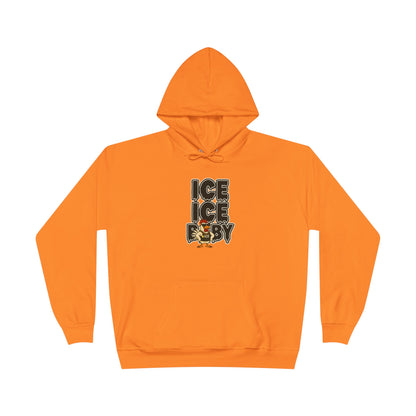 ICE ICE BABY Funny Chicken Hoodie – Retro Hip-Hop Pullover for Music Fans, Students & Cold-Weather Comedians