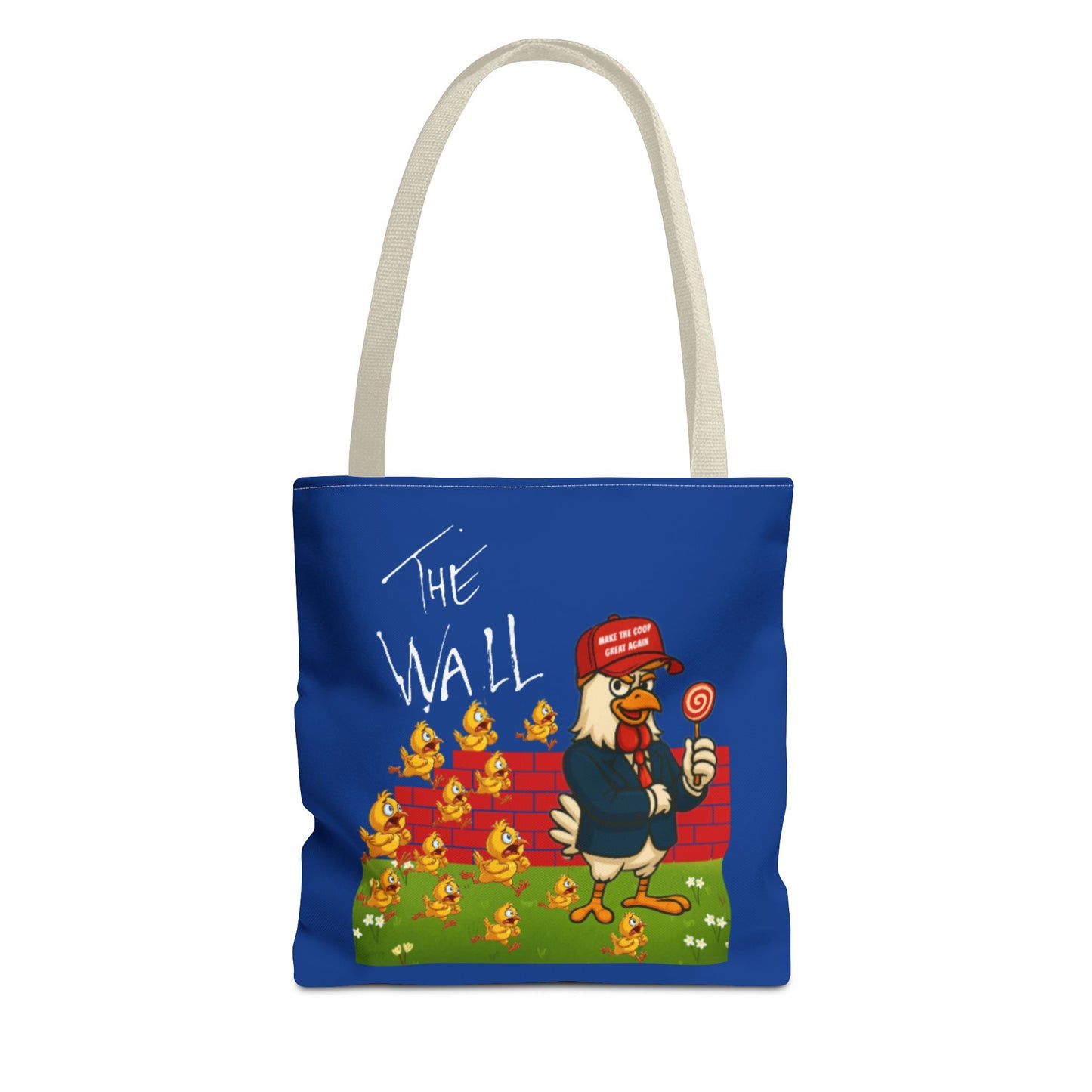 Another Chick Thru The Wall Tote Bag – Funny Political Chicken Graphic | Durable Eco-Friendly Canvas Shopper for Everyday Use