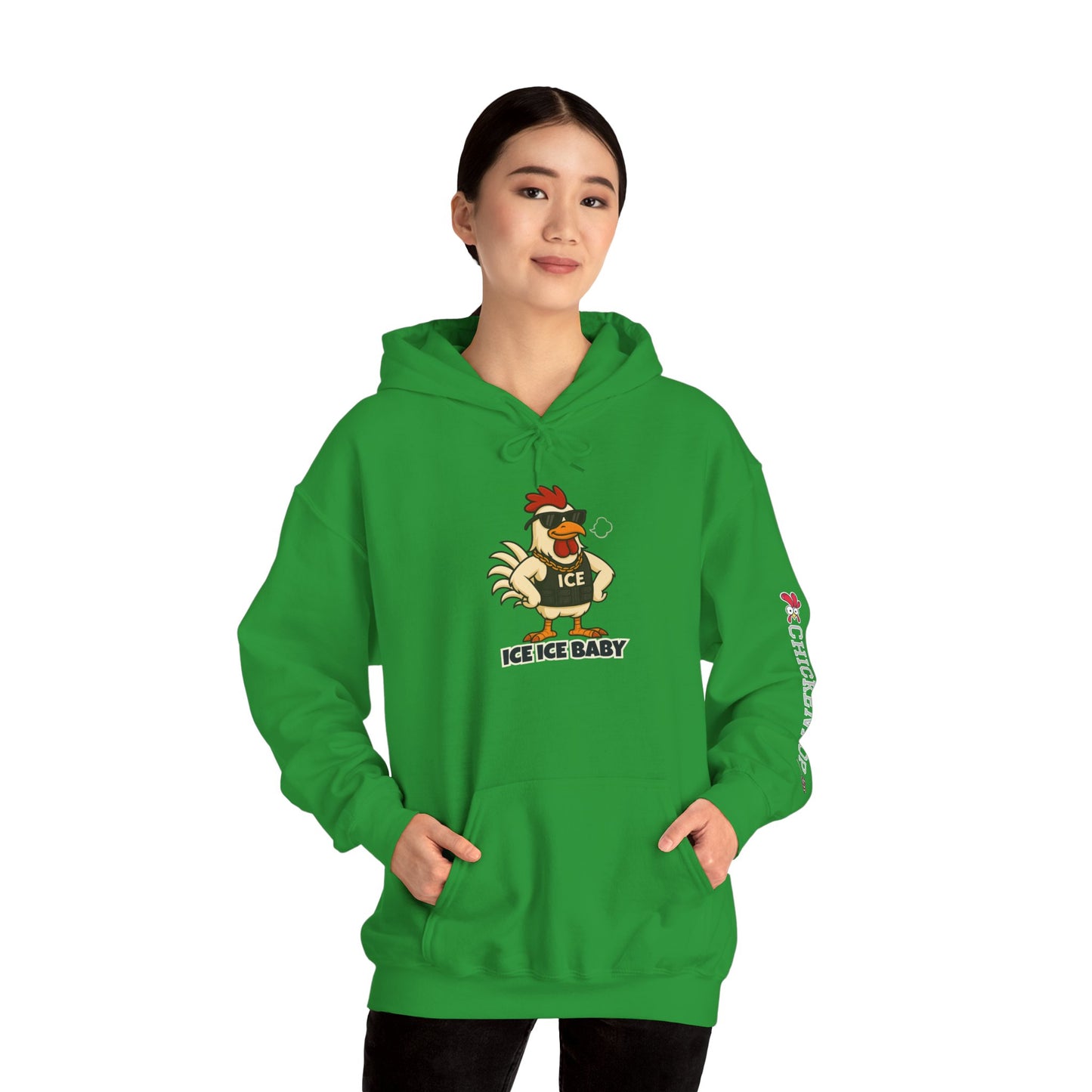 🧊 ICE ICE BABY Funky Chicken Agent Hoodie – Coop Daddy Parody Hoodie for Music & Poultry Fans