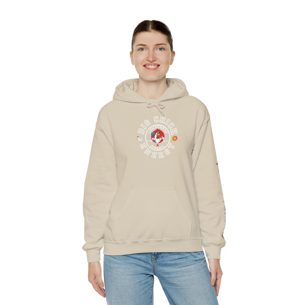 Big Chick Energy Unisex Hoodie — ChickenPop Apparel Logo Sweatshirt