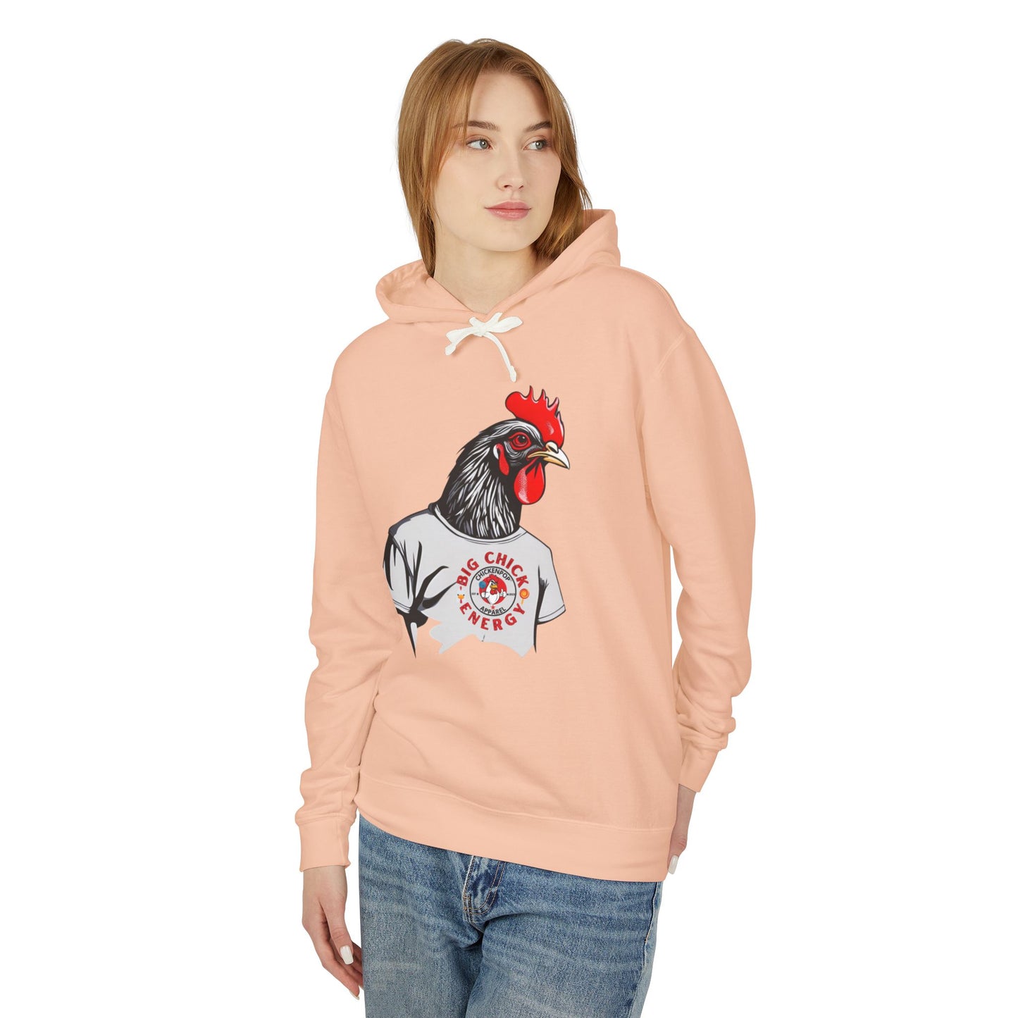 Big Chick Energy GIANT Rooster Hoodie – Bold Chicken Graphic Pullover