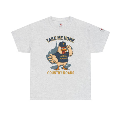 Take Me Home Country Roads WV Coop Daddy Tee – Funny West Virginia Rooster Shirt