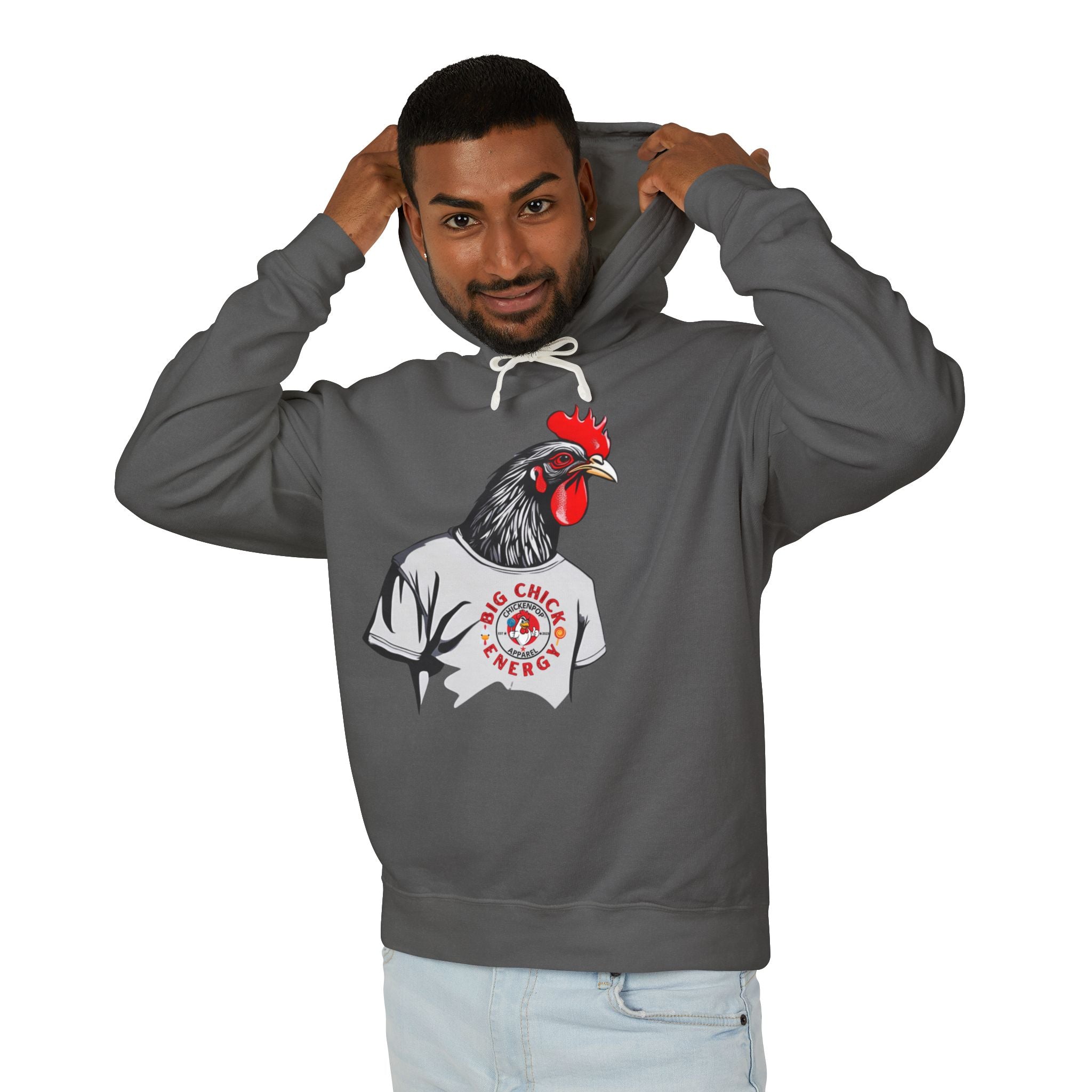 Big Chick Energy GIANT Rooster Hoodie – Bold Chicken Graphic Pullover