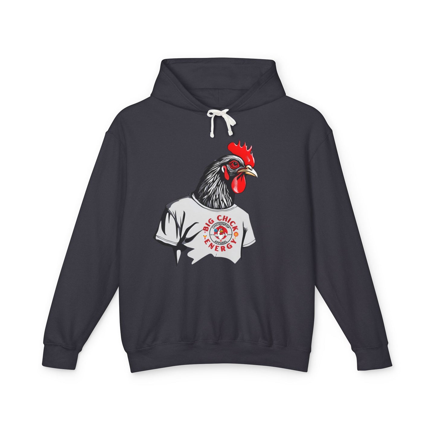 Big Chick Energy GIANT Rooster Hoodie – Bold Chicken Graphic Pullover