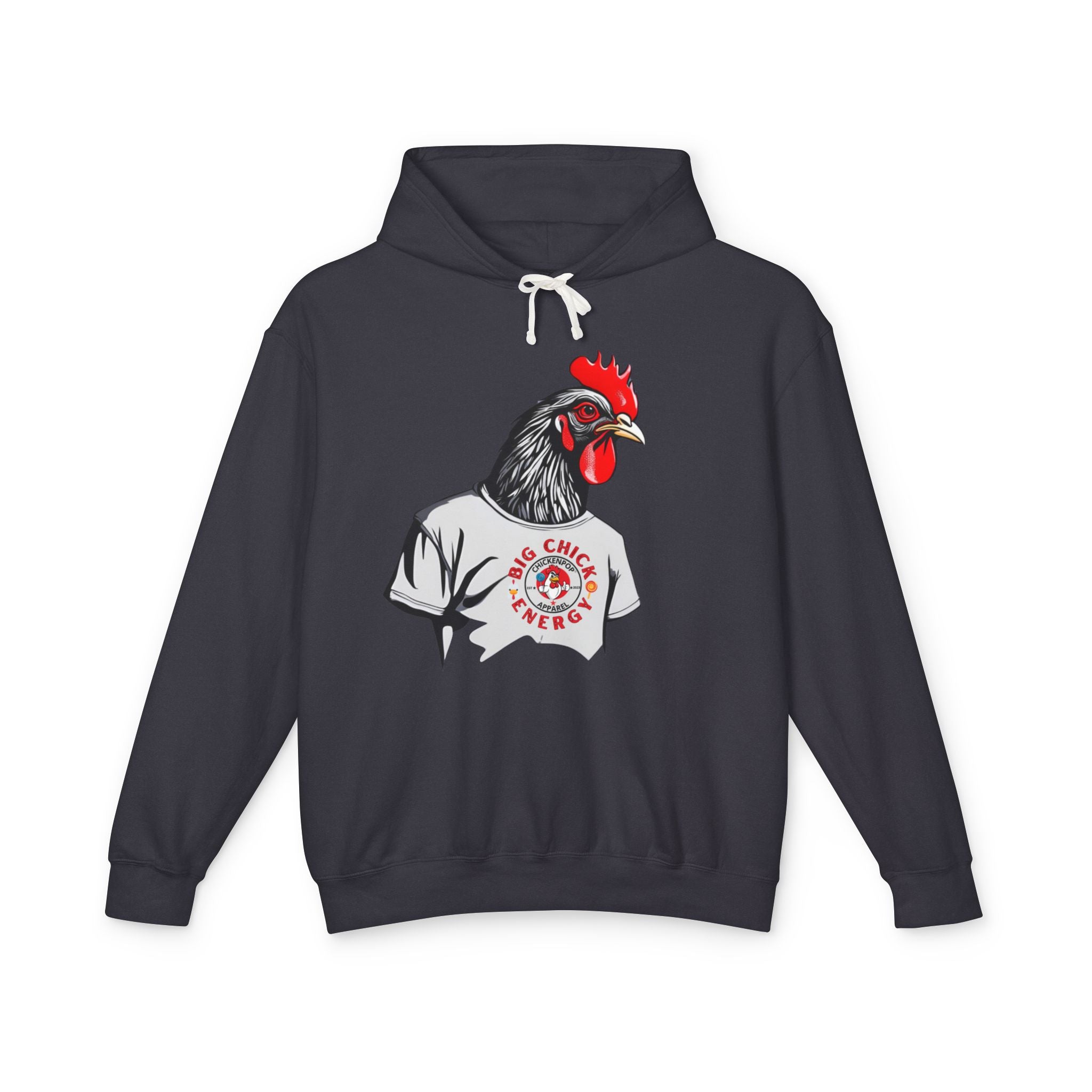 Big Chick Energy GIANT Rooster Hoodie – Bold Chicken Graphic Pullover