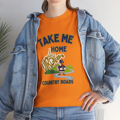 Take Me Home Country Roads WV Coop Daddy Tee – Funny West Virginia Rooster Shirt