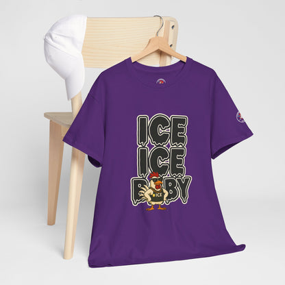 ICE ICE BABY Funny Chicken T-Shirt – Coop Daddy Parody Tee for Music & Poultry Fans