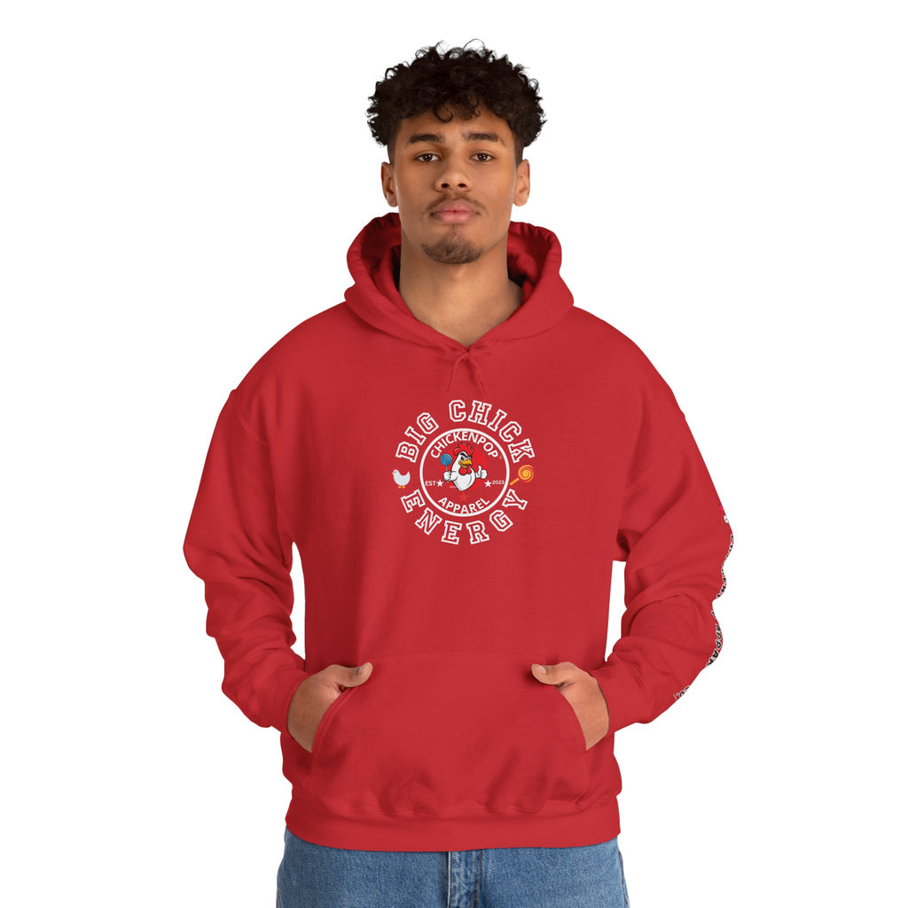 Big Chick Energy Unisex Hoodie — ChickenPop Apparel Logo Sweatshirt