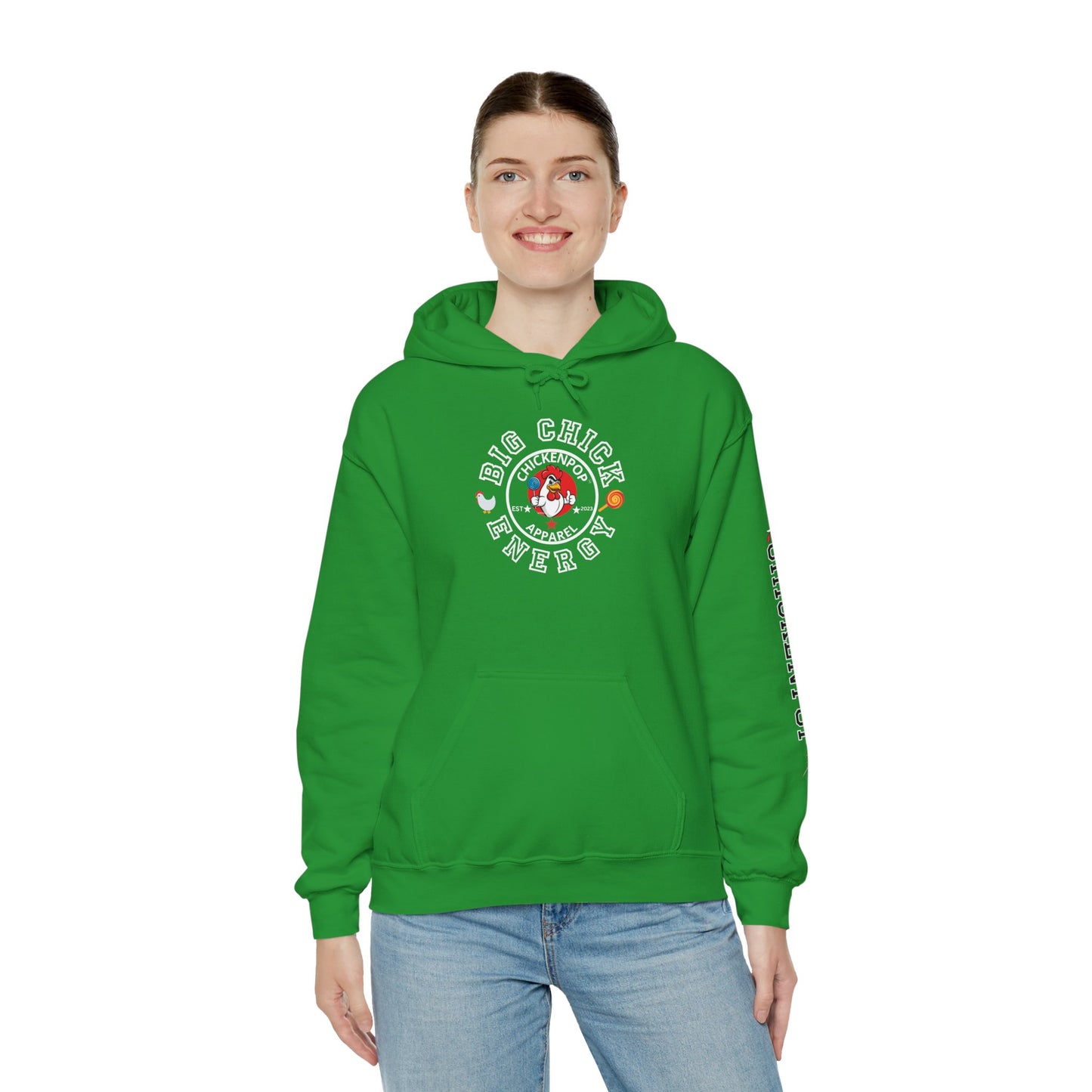 Big Chick Energy Logo Unisex Hoodie - ChickenPop Arm Logo Edition