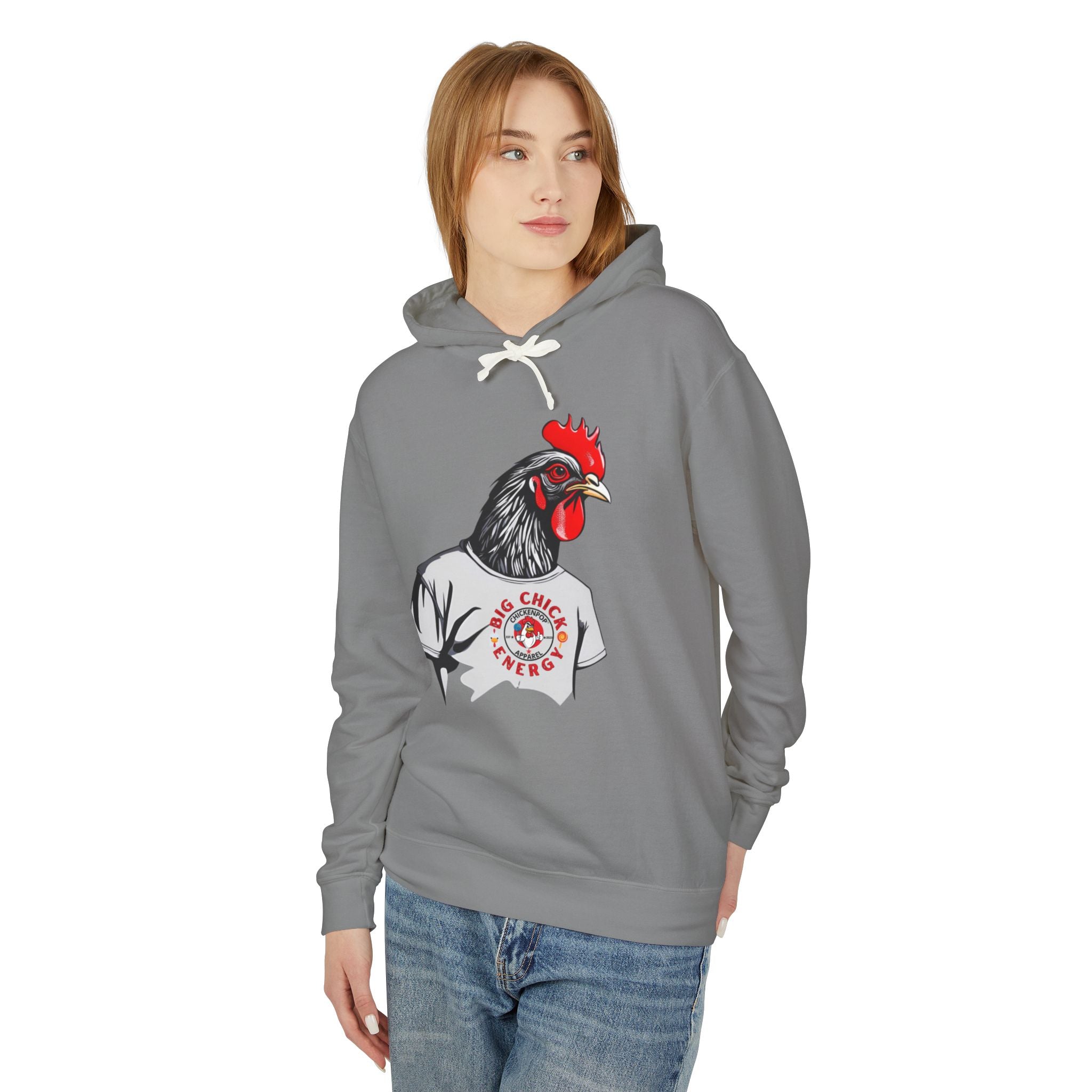 Big Chick Energy GIANT Rooster Hoodie – Bold Chicken Graphic Pullover