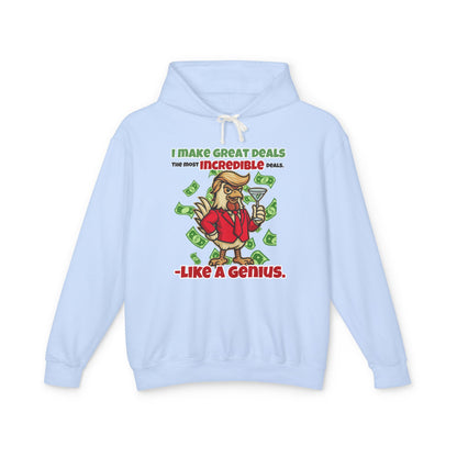 Like A Genius Hoodie – Funny Political Graphic Pullover | Unisex Relaxed Fit | Ethically Made & OEKO-TEX Certified Streetwear