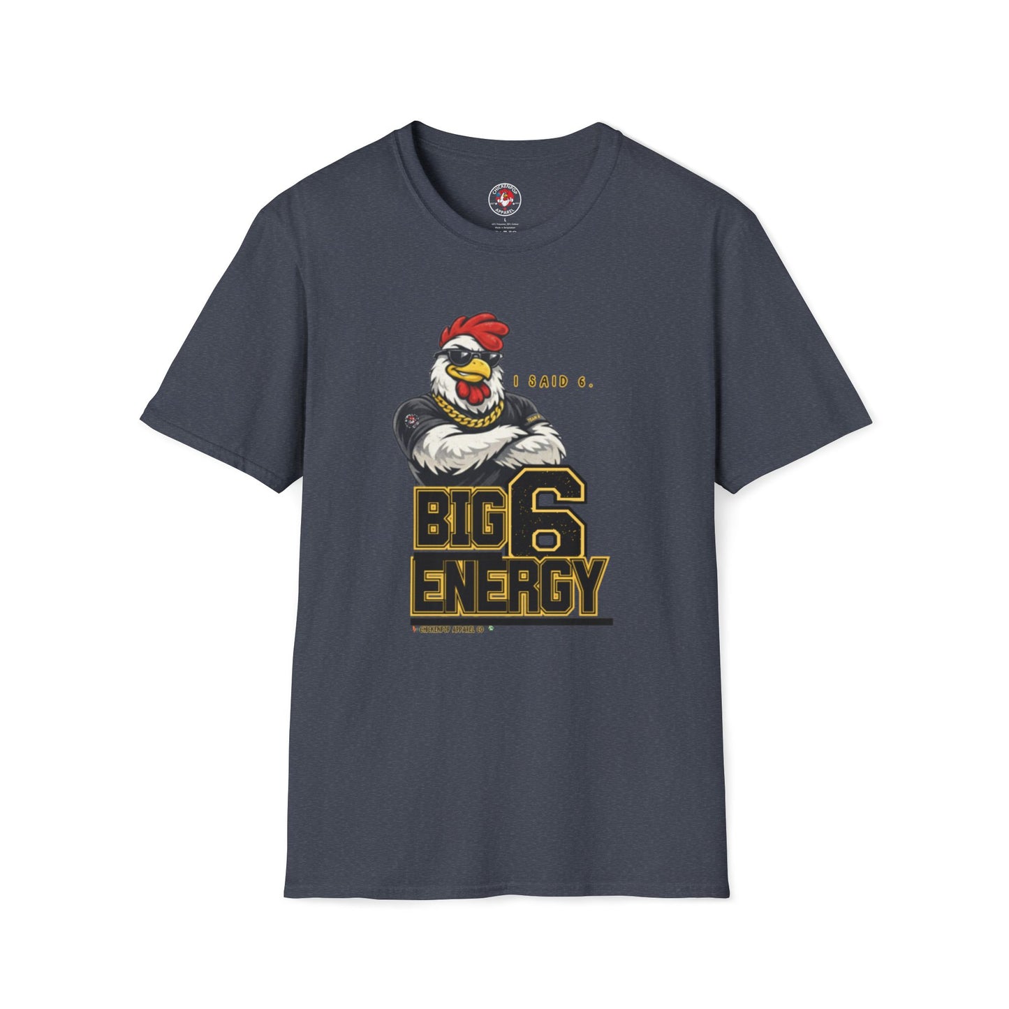 Big 6 Energy Tee – Team 6 | ChickenPop Apparel