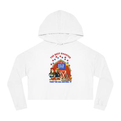The Best Rooster Cropped Hoodie | Fun Women's Sweatshirt,