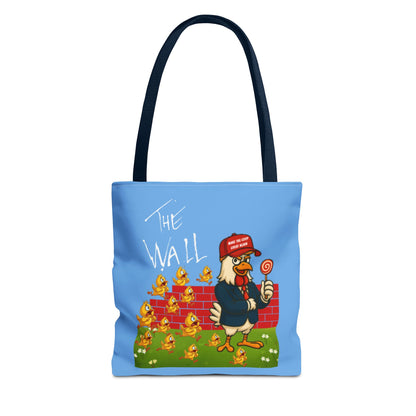 Another Chick Thru The Wall Tote Bag – Funny Political Chicken Graphic | Durable Eco-Friendly Canvas Shopper for Everyday Use