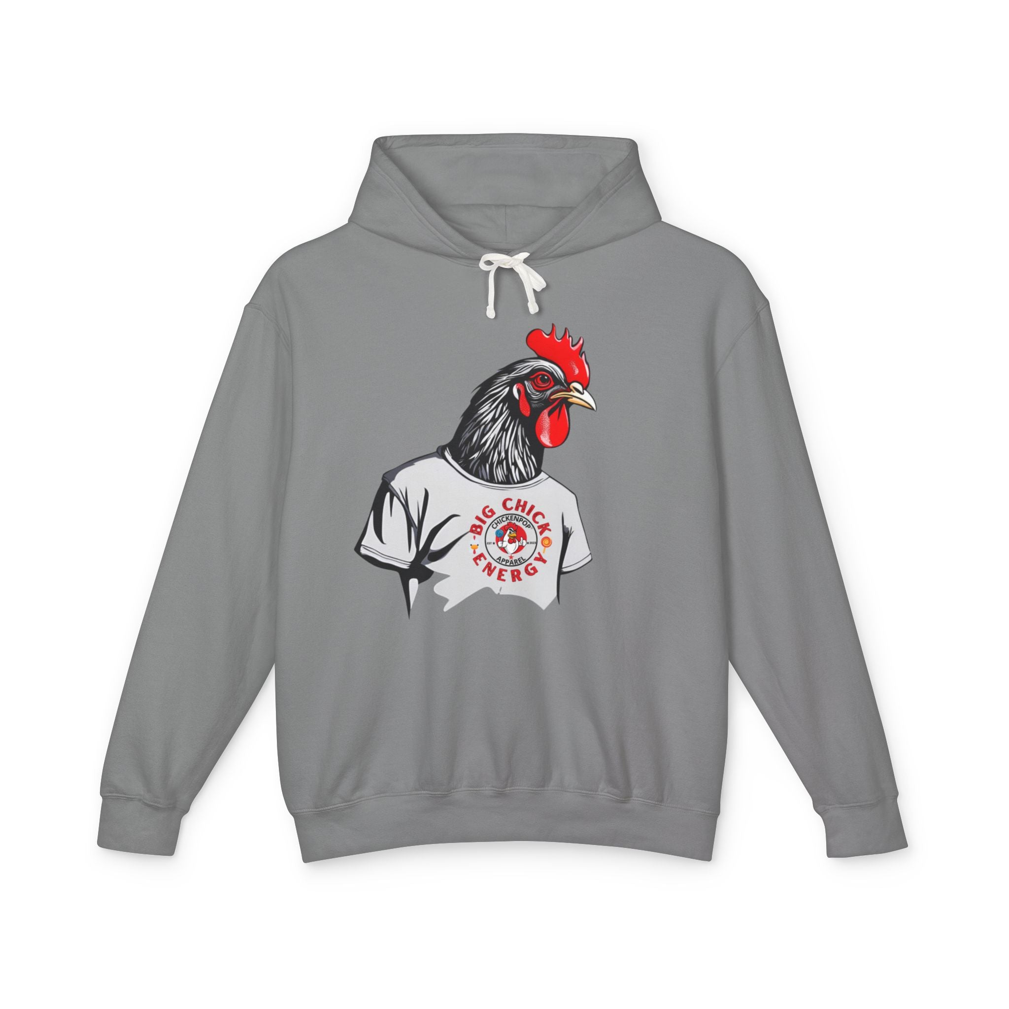 Big Chick Energy GIANT Rooster Hoodie – Bold Chicken Graphic Pullover