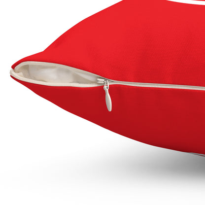 Original CPA Logo Spun Polyester Square Pillow Red