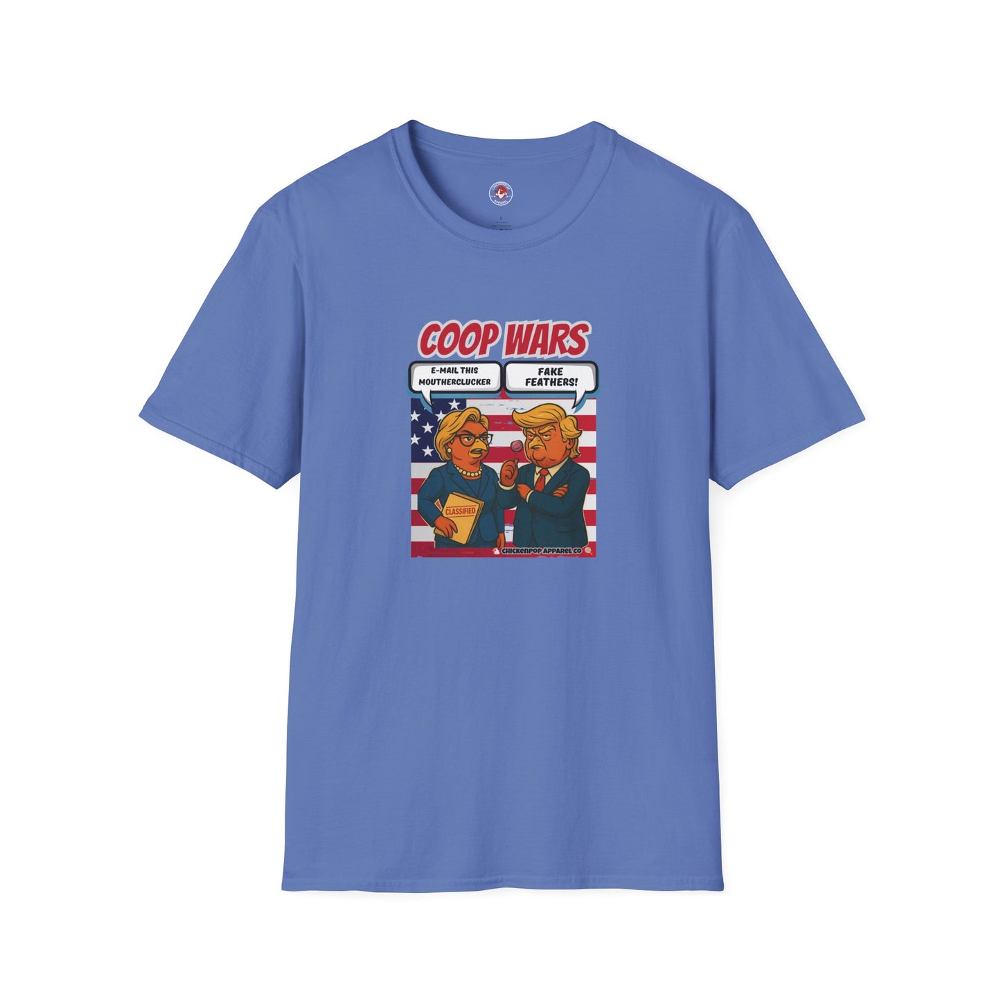 Coop Wars™ Tee – Hilaregg Cluckton vs. Cock-a-Doodle-Don | Political Chicken Fight Shirt