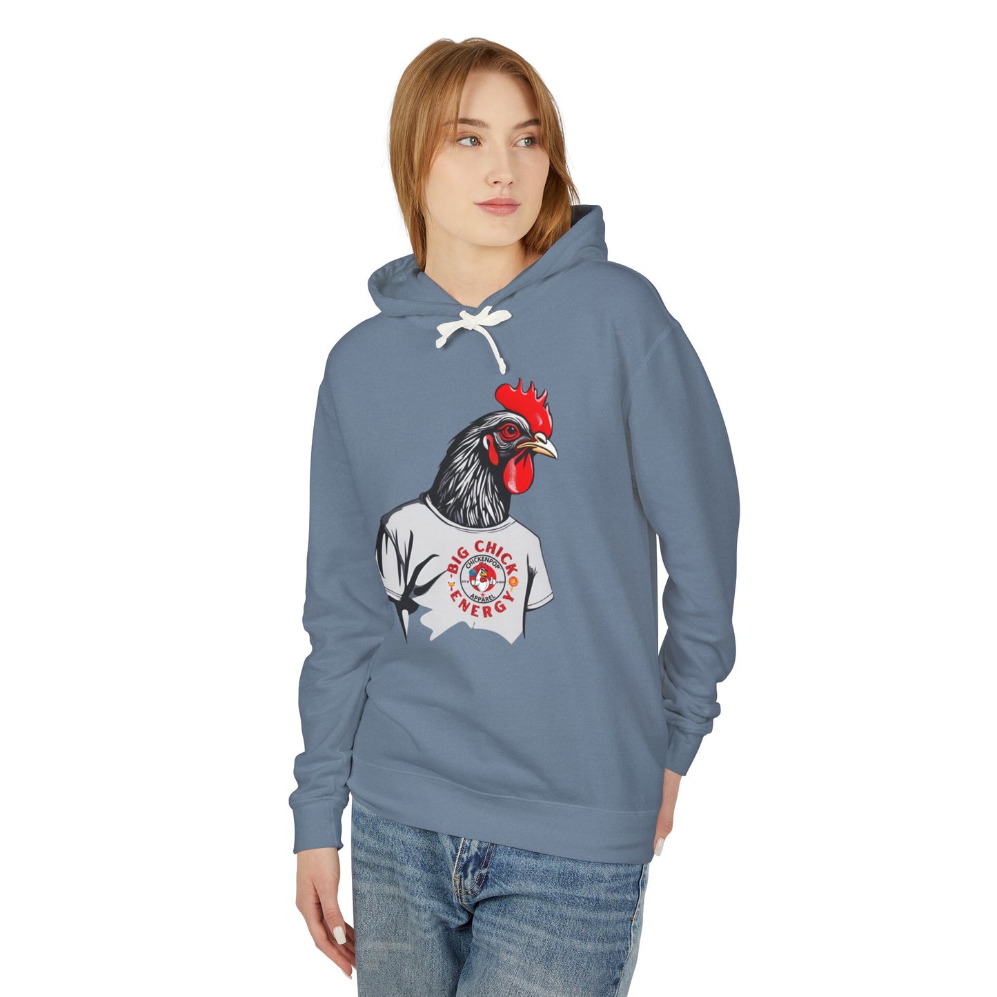 Big Chick Energy GIANT Rooster Hoodie – Bold Chicken Graphic Pullover