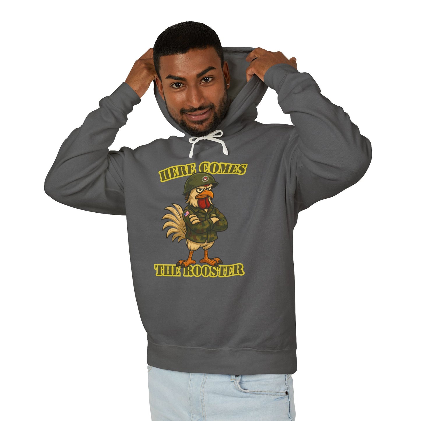 Here Comes The Rooster Hoodie – Bold Graphic Pullover with Relaxed Fit | Unisex Streetwear