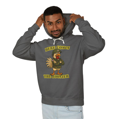 Here Comes The Rooster Hoodie – Bold Graphic Pullover with Relaxed Fit | Unisex Streetwear