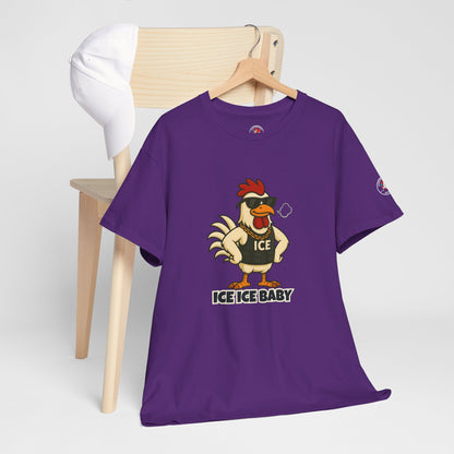 Ice Ice Baby Part 2 Funny Chicken T-Shirt – Cool Rooster Graphic Tee | Unisex Retro Hip-Hop Style