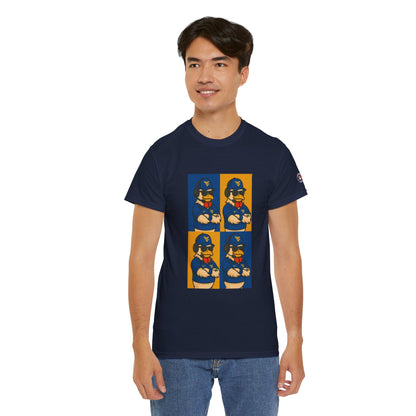 Warhol WVU Coop Daddy T-Shirt – Pop Art Coach Rooster Graphic Tee for Mountaineer Fans FREE SHIPPING