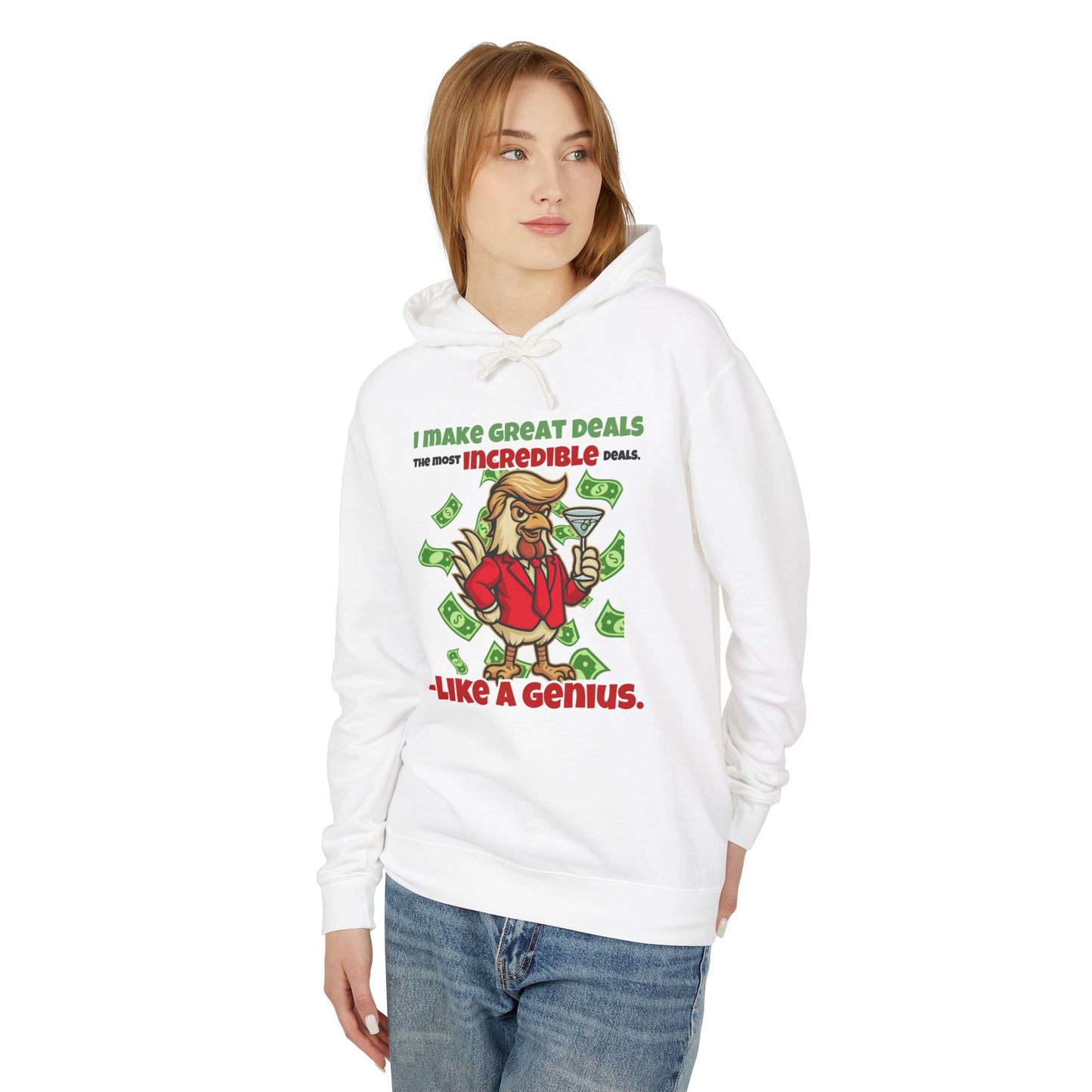 Like A Genius Hoodie – Funny Political Graphic Pullover | Unisex Relaxed Fit | Ethically Made & OEKO-TEX Certified Streetwear