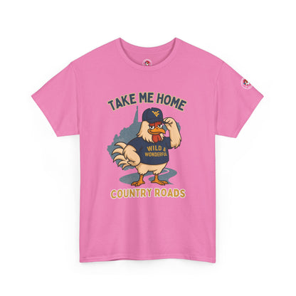 Take Me Home Country Roads WV Coop Daddy Tee – Funny West Virginia Rooster Shirt