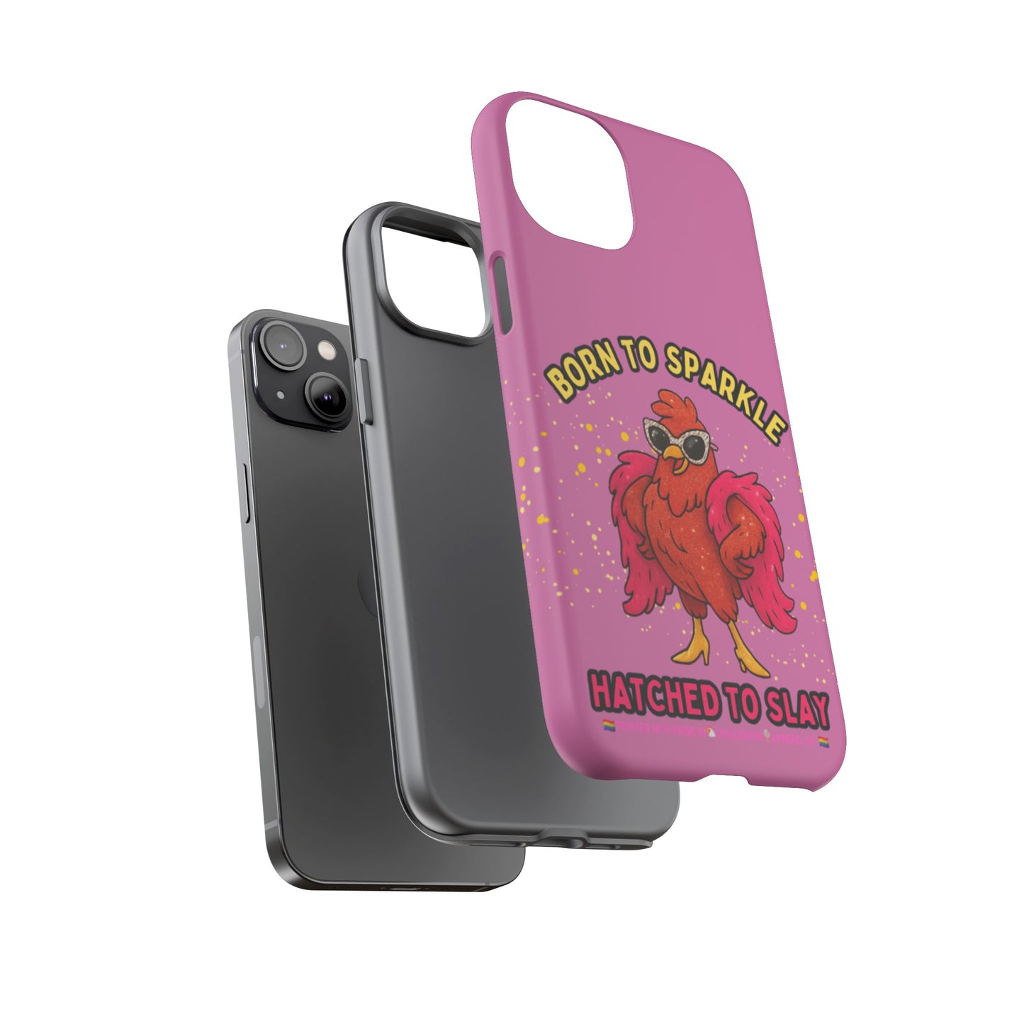 Phone Case - Born to Sparkle Hatched to Slay Logo Design