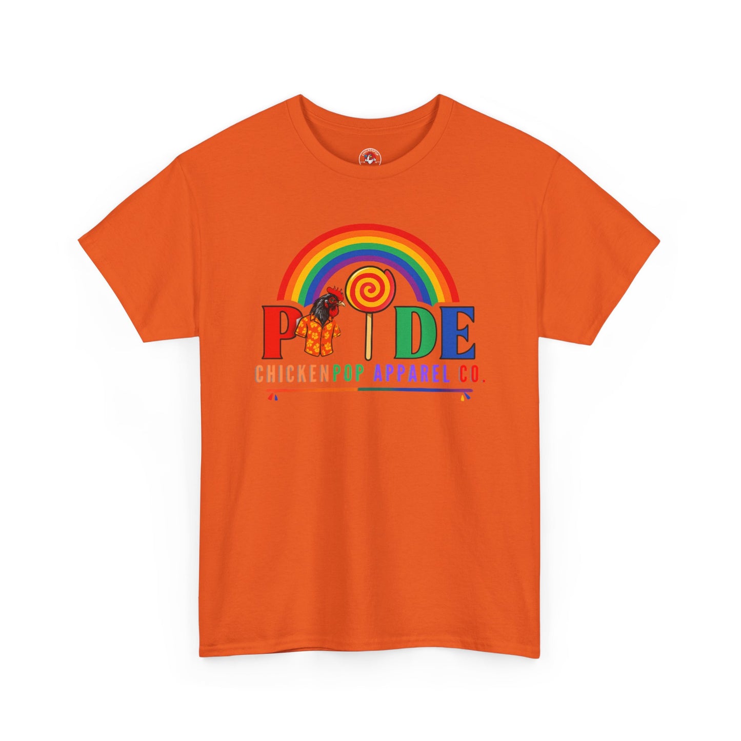 Pride Rainbow Lollipop T-Shirt — "PRIDE" ChickenPop Apparel Co. Graphic Tee