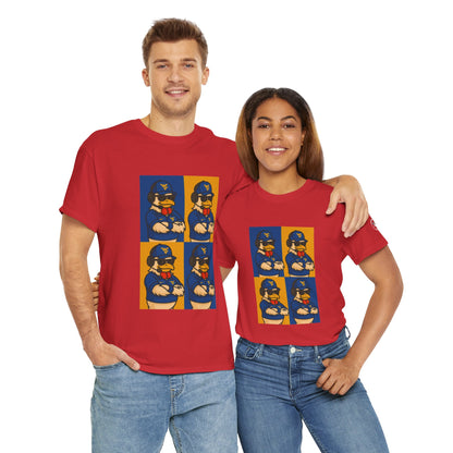 Warhol WVU Coop Daddy T-Shirt – Pop Art Coach Rooster Graphic Tee for Mountaineer Fans FREE SHIPPING