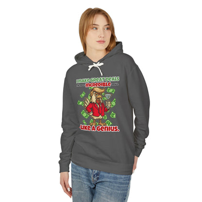 Like A Genius Hoodie – Funny Political Graphic Pullover | Unisex Relaxed Fit | Ethically Made & OEKO-TEX Certified Streetwear