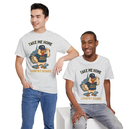 Take Me Home Country Roads WV Coop Daddy Tee – Funny West Virginia Rooster Shirt