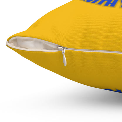 Don't Be A Devries Spun Polyester Square Pillow Gold