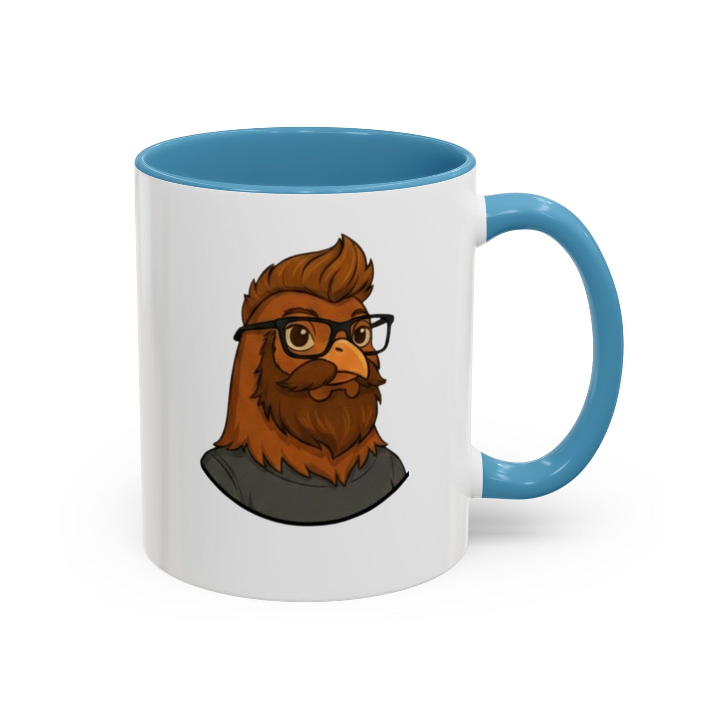 Get Clucked™ Custom Photo Chicken Mug – Personalized Cartoon Portrait Coffee Cup – Funny Gift for Couples, Friends & Pet Lovers