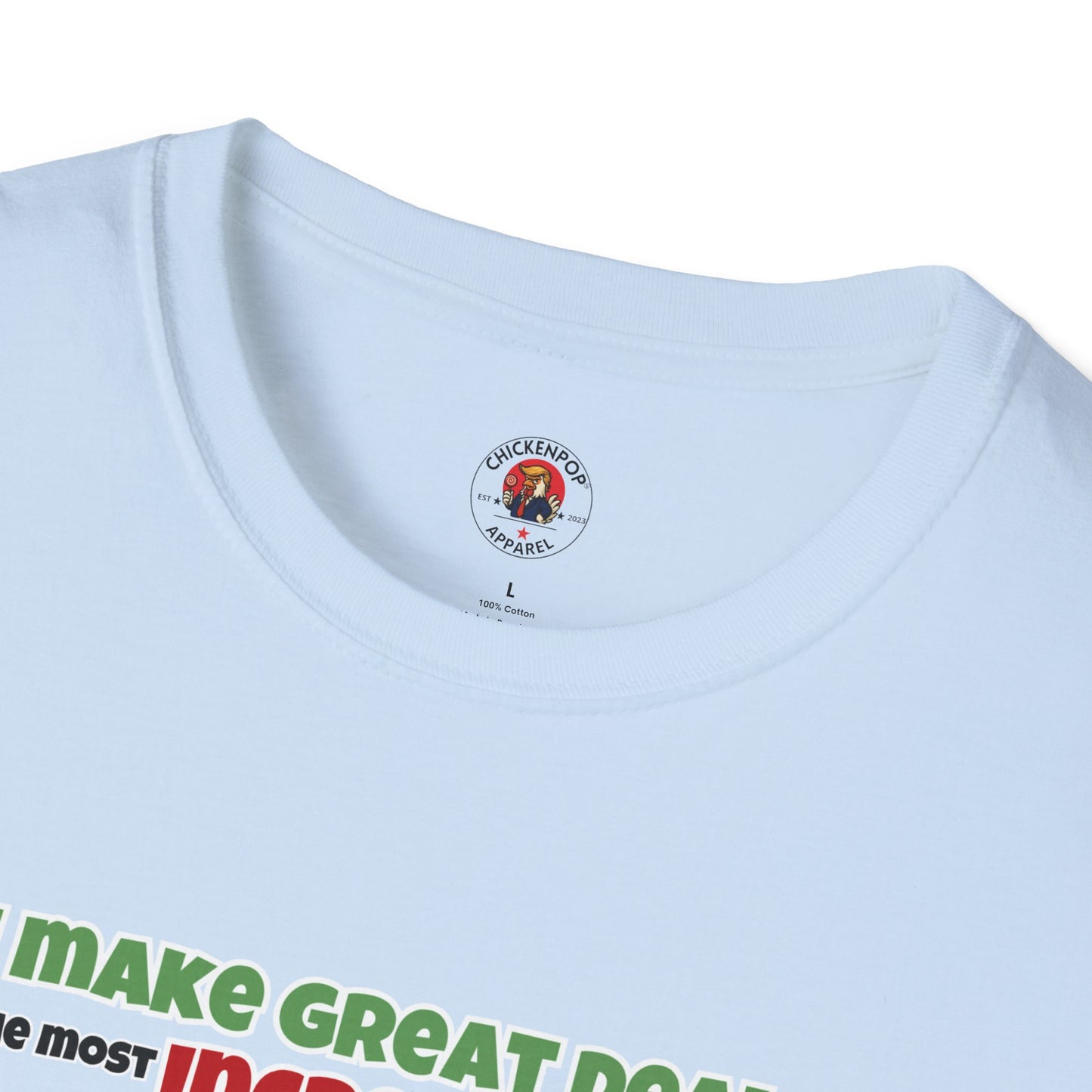 Cock-a-Doodle-Don “Like a Genius” Money Deal Rooster Tee – Funny Political Satire Shirt | ChickenPop Apparel Co.