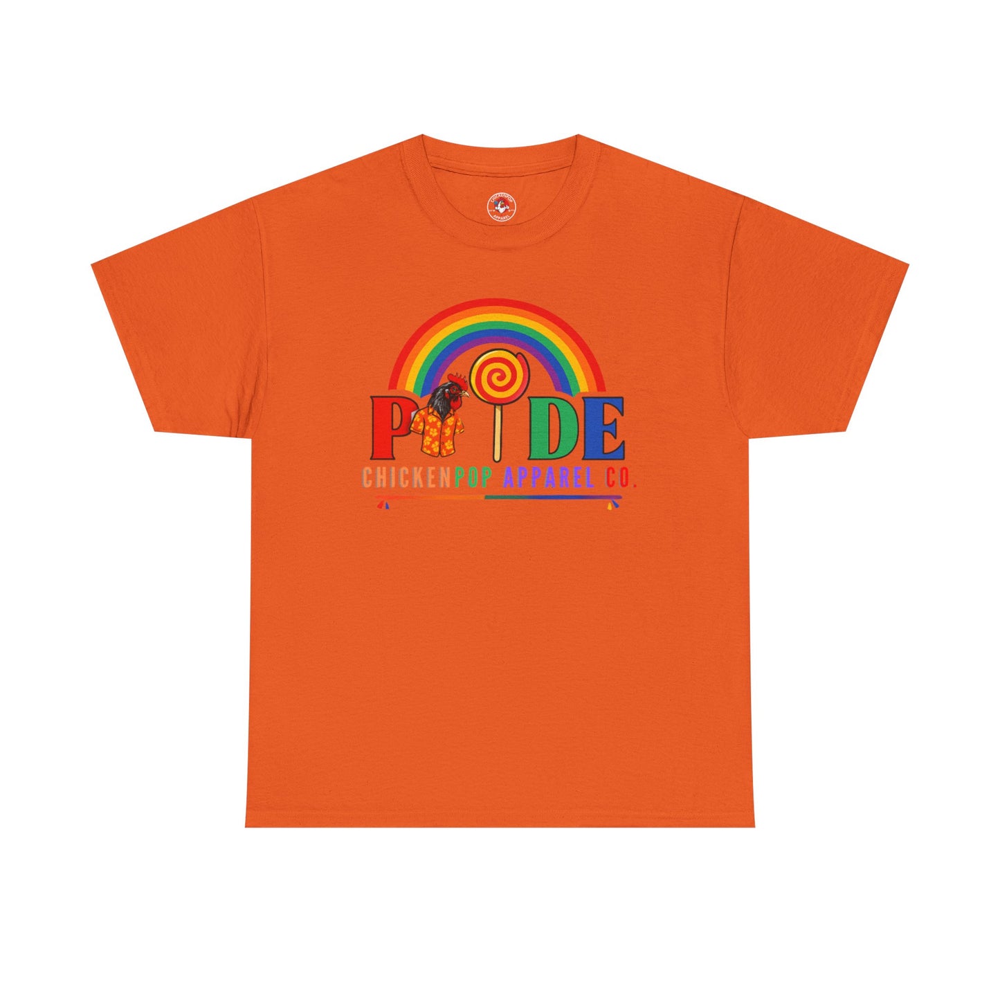 Pride Rainbow Lollipop T-Shirt — "PRIDE" ChickenPop Apparel Co. Graphic Tee