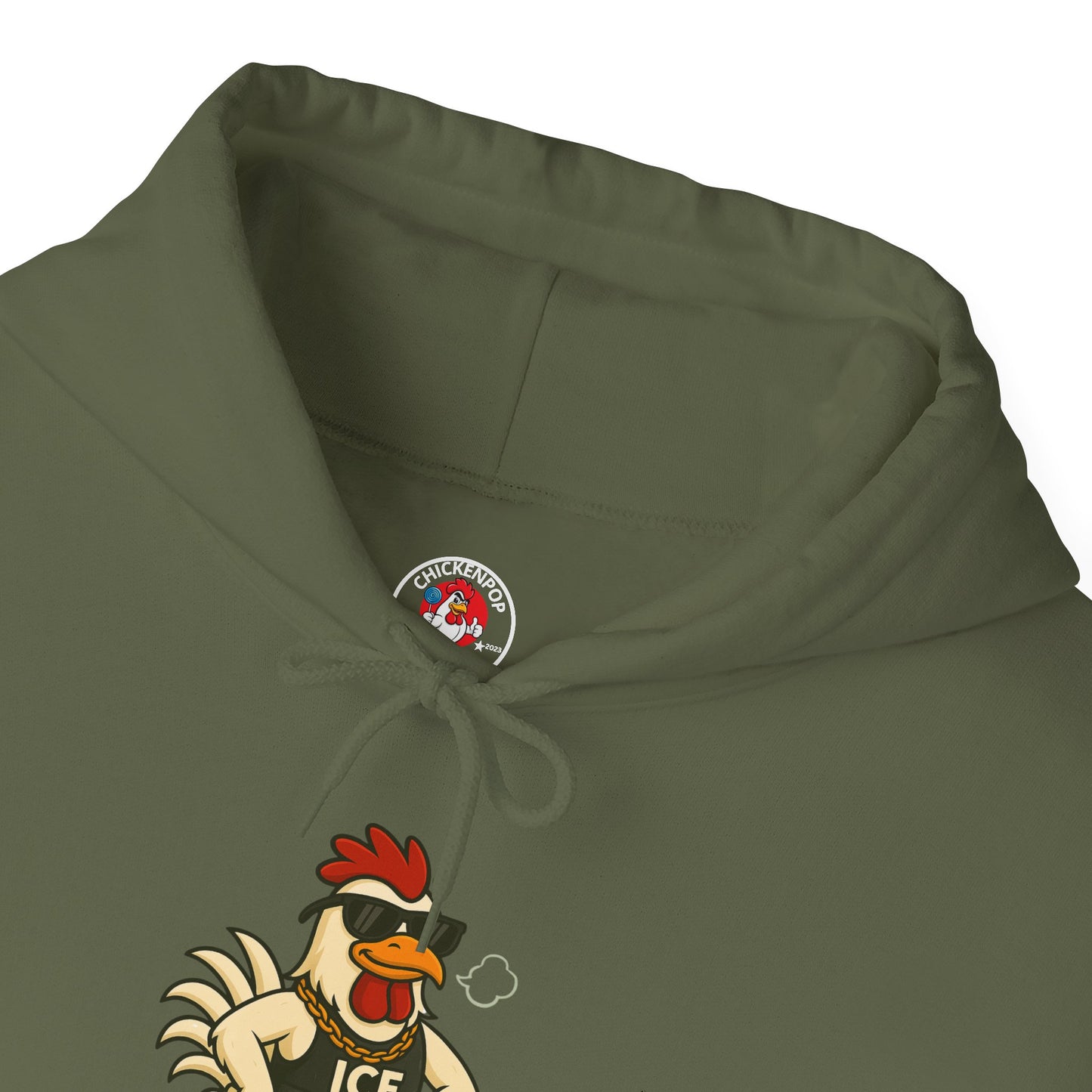 🧊 ICE ICE BABY Funky Chicken Agent Hoodie – Coop Daddy Parody Hoodie for Music & Poultry Fans