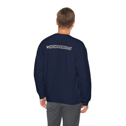 Like A Genius Crewneck Sweatshirt – Funny Political Graphic Pullover | Unisex Heavy Blend with ChickenPop Logo | Ethically Made & Cozy Cold-Weather Humor