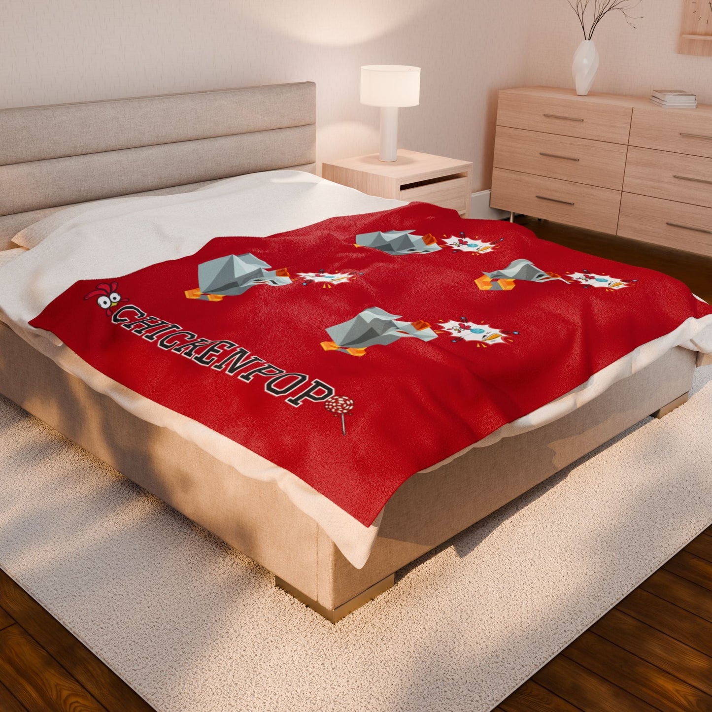 Roblox Chick Velveteen Plush Blanket Red