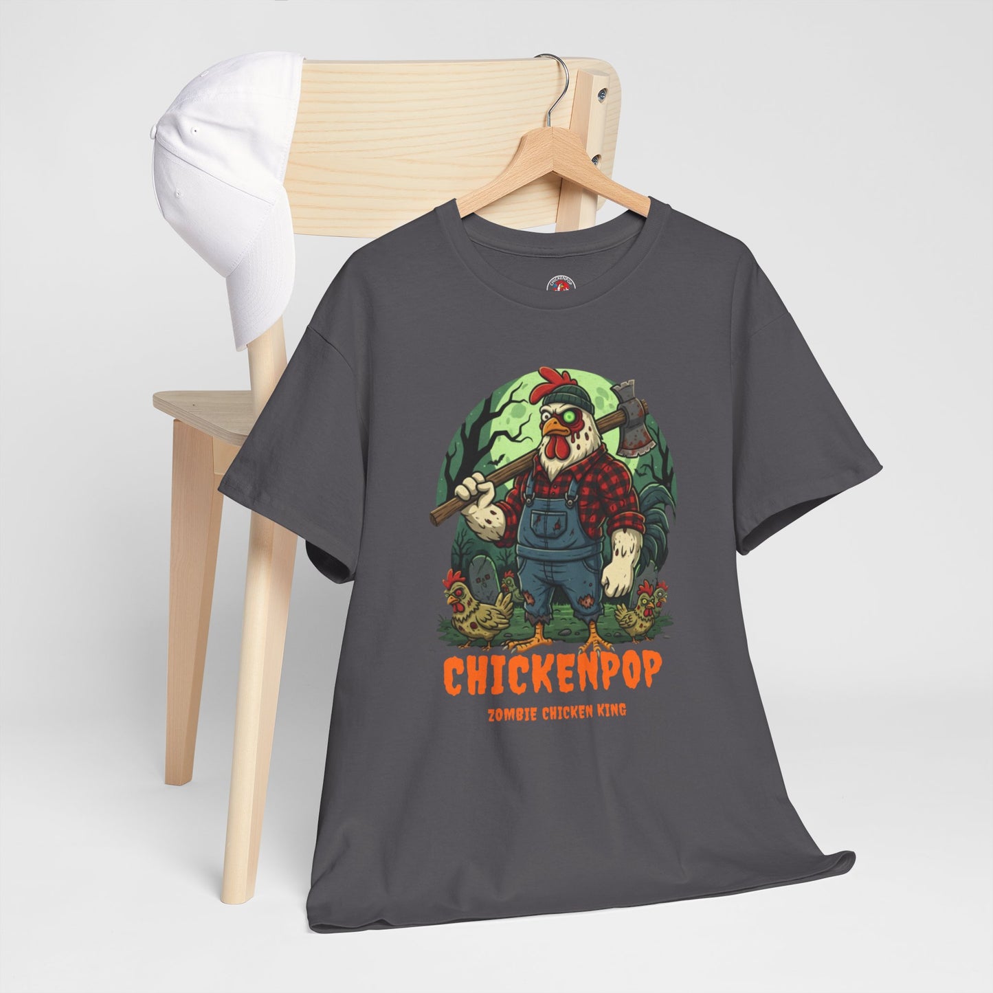 Zombie Chicken King Halloween Shirt – Funny Spooky T-Shirt