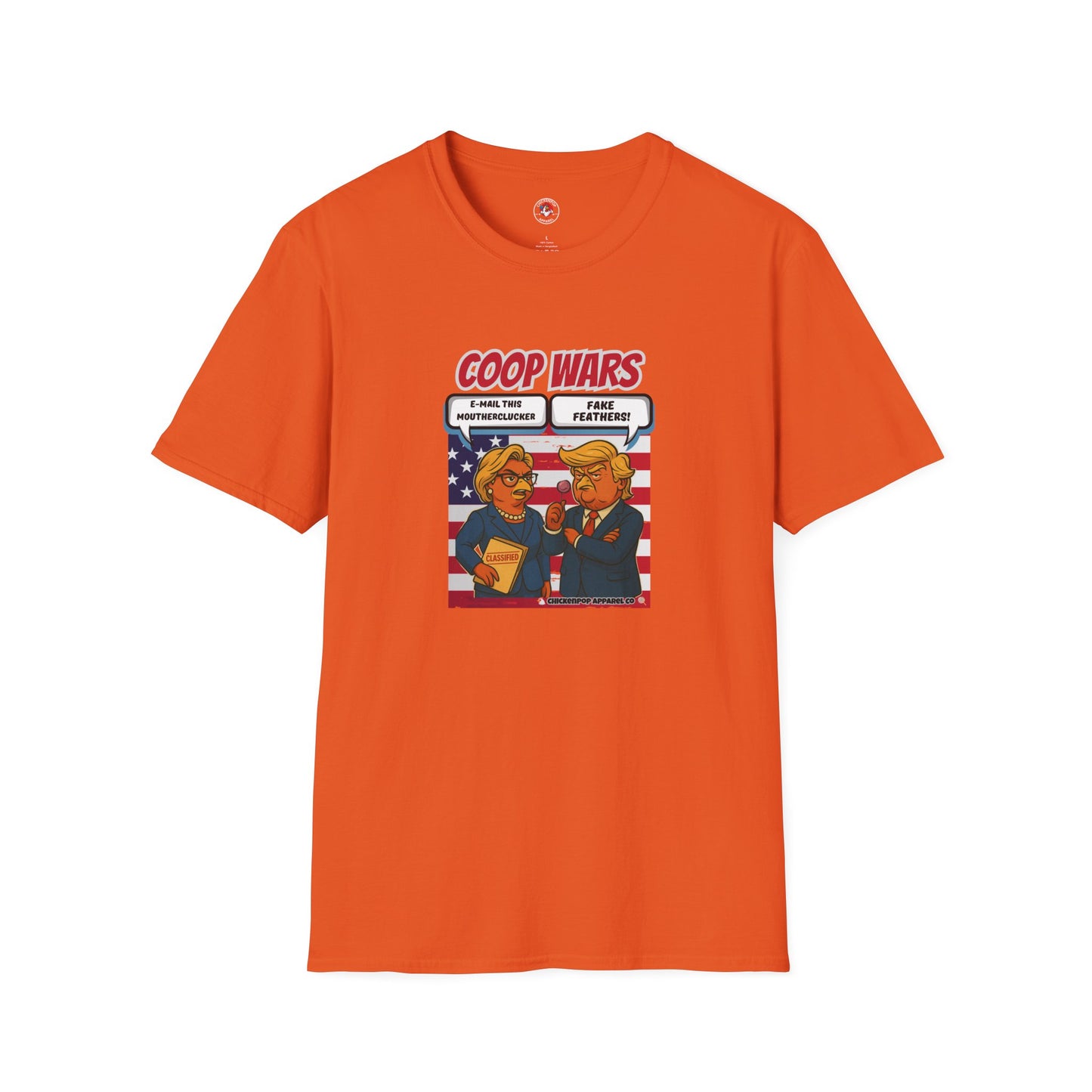 Coop Wars™ Tee – Hilaregg Cluckton vs. Cock-a-Doodle-Don | Political Chicken Fight Shirt