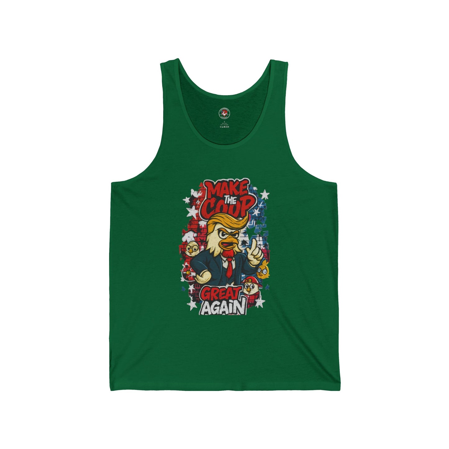 Make the Coop Great Again Ribbed Tank – Cock-a-Doodle-Don Presidential  Poultry 🐔🍹