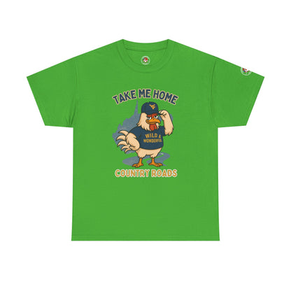 Take Me Home Country Roads WV Coop Daddy Tee – Funny West Virginia Rooster Shirt