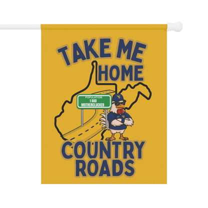 Take Me Home Country Roads Garden Flag – Funny West Virginia Pride Yard Banner | Double-Sided, Vibrant Outdoor Decor