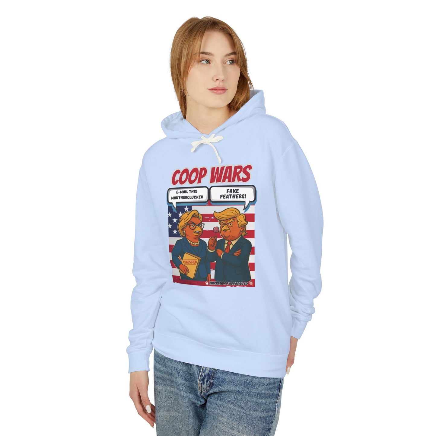 Coop Wars Hoodie – Funny Political Graphic Pullover | Unisex Relaxed Fit | Ethically Made & OEKO-TEX Certified Streetwear