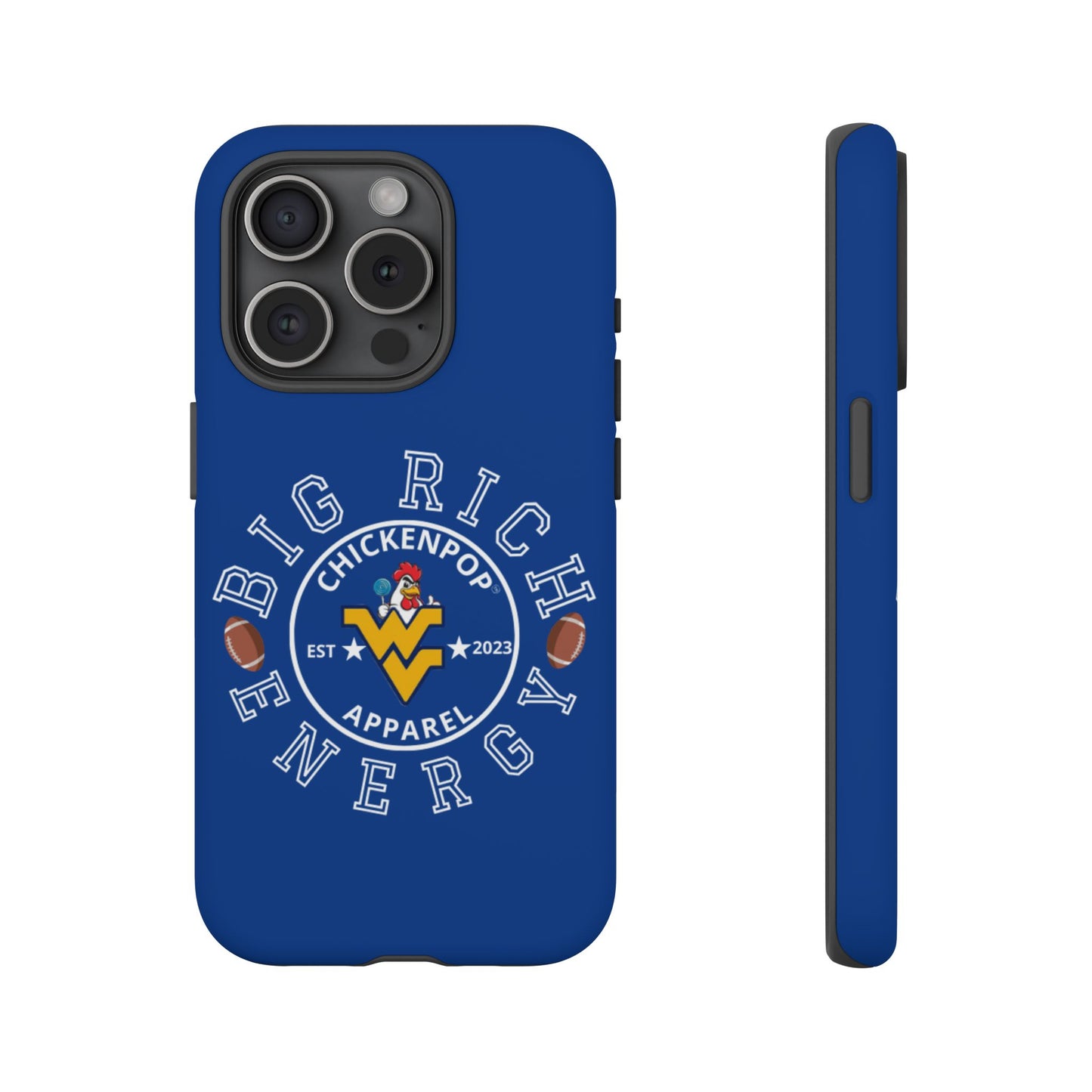 Don’t Be A Devries Funny Chicken Phone Case – Durable Dual-Layer Protection for iPhone, Samsung, Pixel – Matte or Glossy Finish Blue