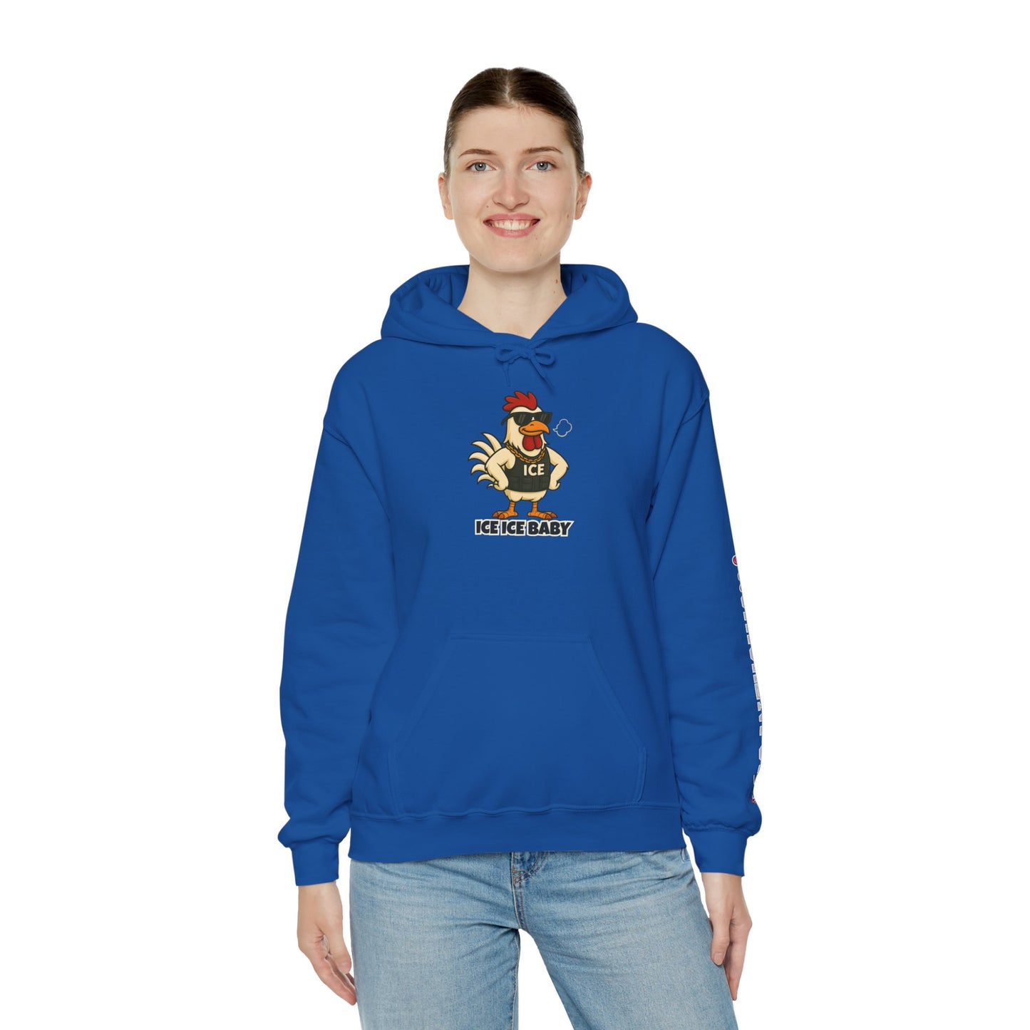 🧊 ICE ICE BABY Funky Chicken Agent Hoodie – Coop Daddy Parody Hoodie for Music & Poultry Fans
