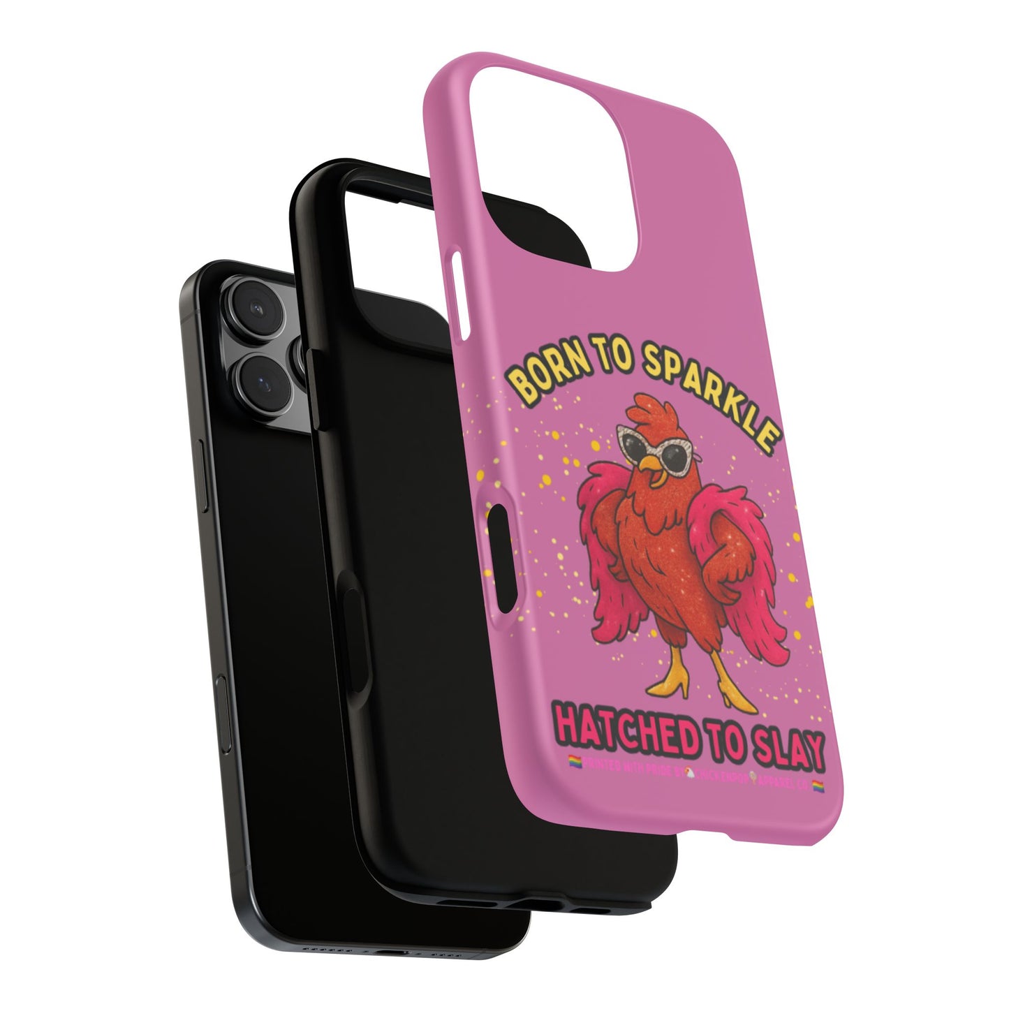 Phone Case - Born to Sparkle Hatched to Slay Logo Design