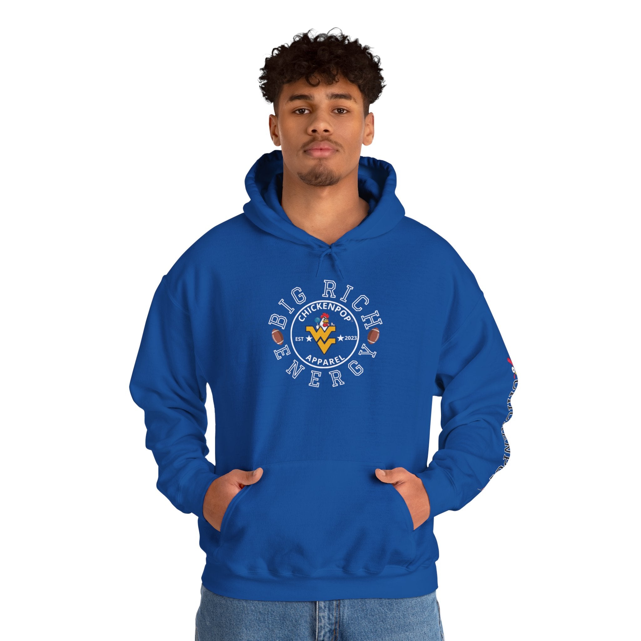 Big Rich Energy WV Logo Unisex Hoodie - ChickenPop Arm Logo Edition